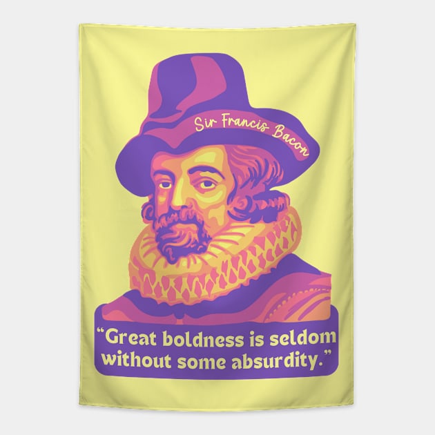 Francis Bacon Portrait and Quote Tapestry by Slightly Unhinged