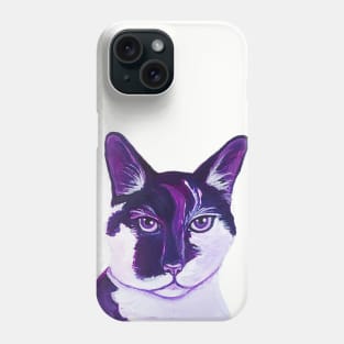 Black and White Mia Cat Phone Case