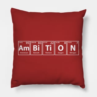 Ambition (Am-Bi-Ti-O-N) Periodic Elements Spelling Pillow