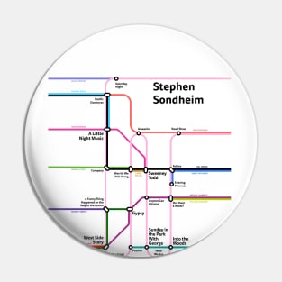 Stephen Sondheim Metro Subway Line - Vertical Pin