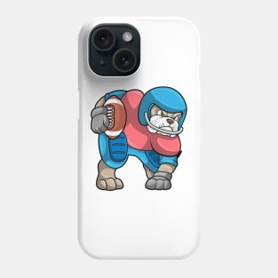 Bulldog at Sports with Football & Helmet Phone Case