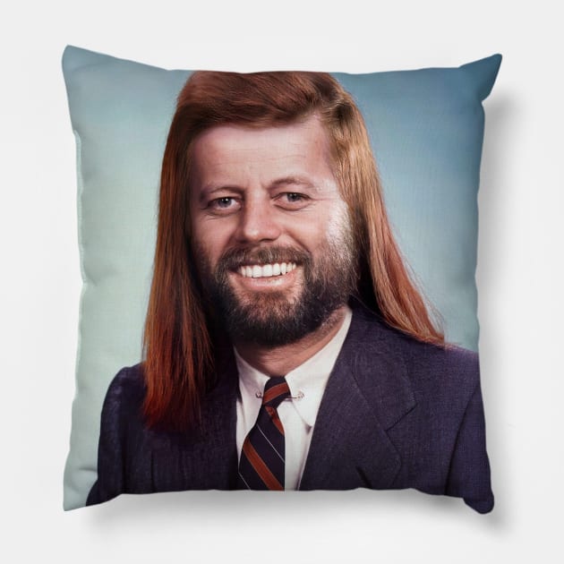 Hipster JFK Pillow by UncleWalrus