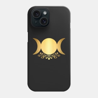 Gold Triple Goddess Moon Phone Case