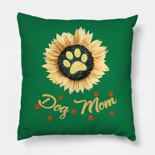 dog mom sunflower tshirt for dog lovers. Pillow