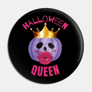 HALLOWEEN QUEEN - Funny Halloween Pumpkin Head | Halloween Costume Pin