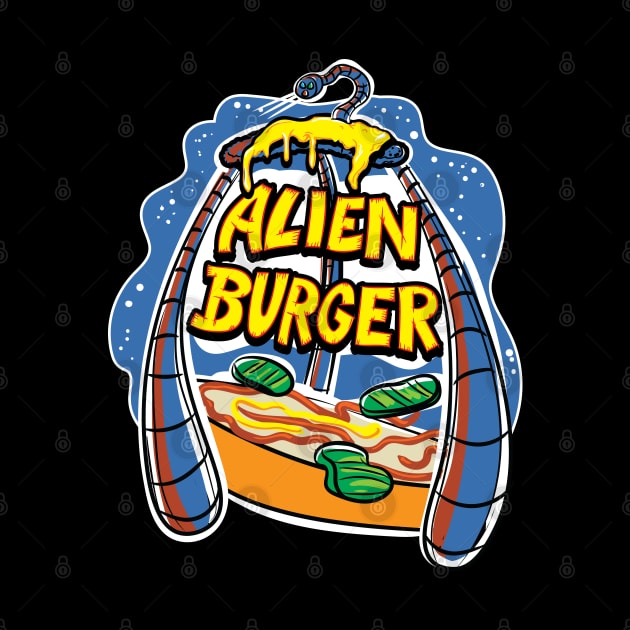 War of the Burgers Alien Burger by eShirtLabs