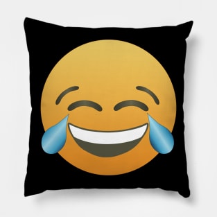 JOY - Face with tears of joy, haha emoji Pillow