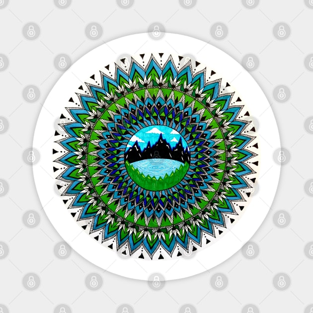 Blue Mountain Magnet by Art by Rory 