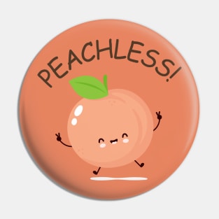 Peachless Funny Peach Pin