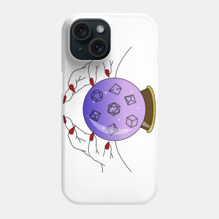 Roll for Your Fate - Polyhedral Dice Crystal Ball Phone Case