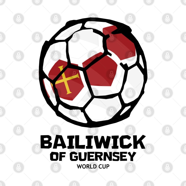 Bailiwick of Guernsey Football Country Flag by KewaleeTee