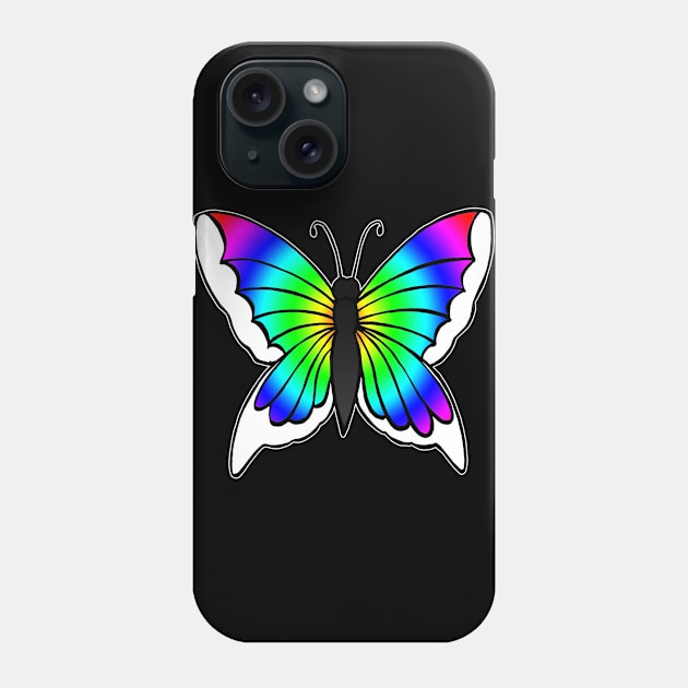 Rainbow Butterfly Phone Case by julieerindesigns