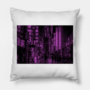 Shinjuku Nights Magenta Recolor Pillow