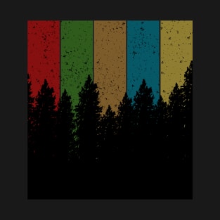 Retro Dark Pine Forest T-Shirt