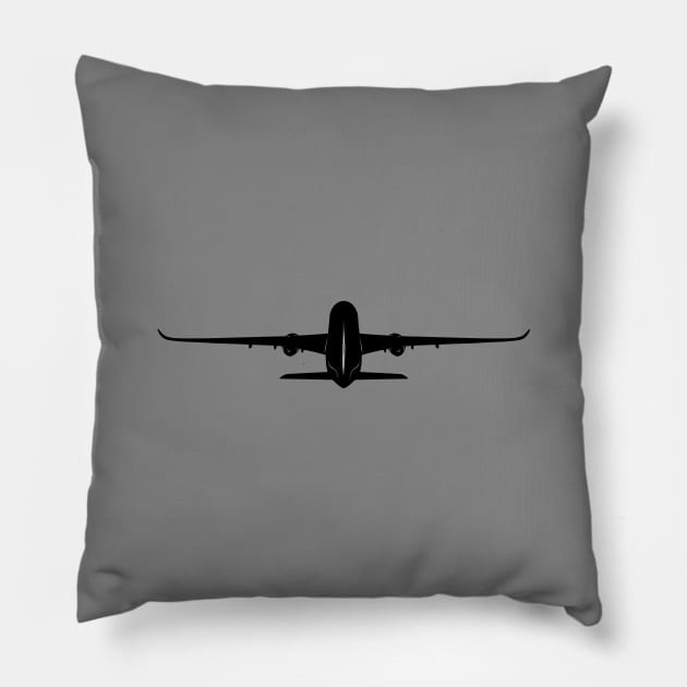 Airbus A350 XWB - Heavy Commercial Passenger Jet Airliner Pillow by Vidision Avgeek