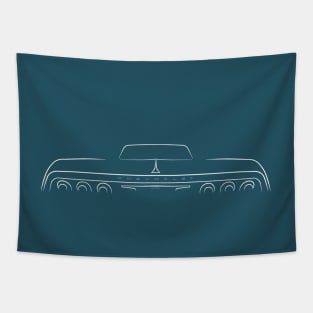 1964 Chevy Impala - rear stencil, white Tapestry