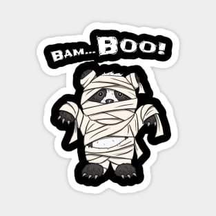 Bam-Boo Halloween Pun Spooky Cute Panda Mummy Bear Magnet