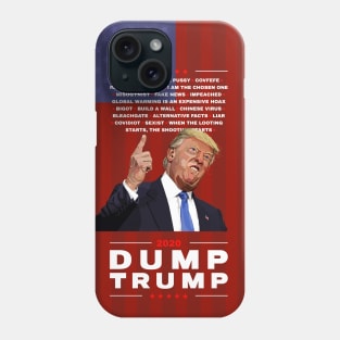 Dump Trump 2020 illustration Phone Case