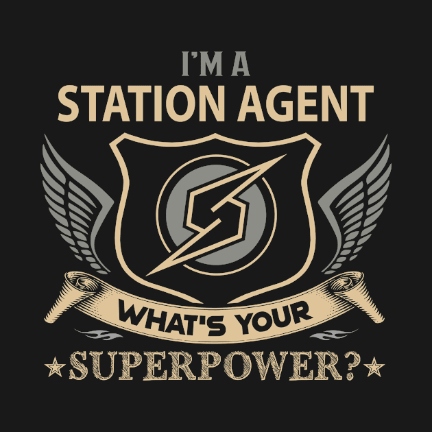 Station Agent T Shirt - Superpower Gift Item Tee by Cosimiaart