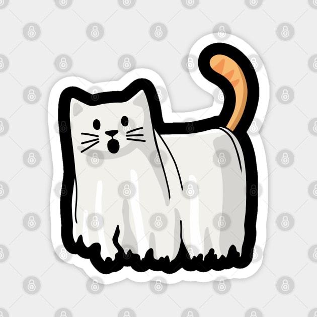 Ghost Cat Costume Magnet by Doodlecats 