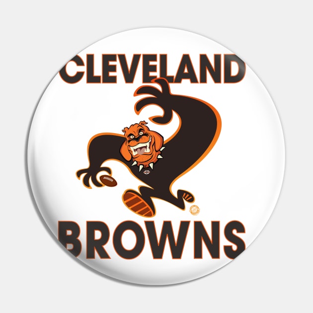 Cleveland Browns BullDawg Whoosh Running Pin by Goin Ape Studios