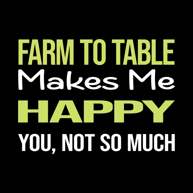 Funny Happy Farm To Table by relativeshrimp