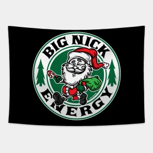 Big Nick Energy Retro Santa Mascot Tapestry