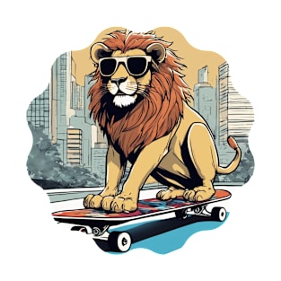 Lion on Wheels: Ruling the Concrete Jungle T-Shirt