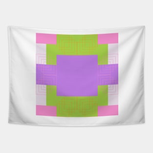 Purple & Green abstract Tapestry