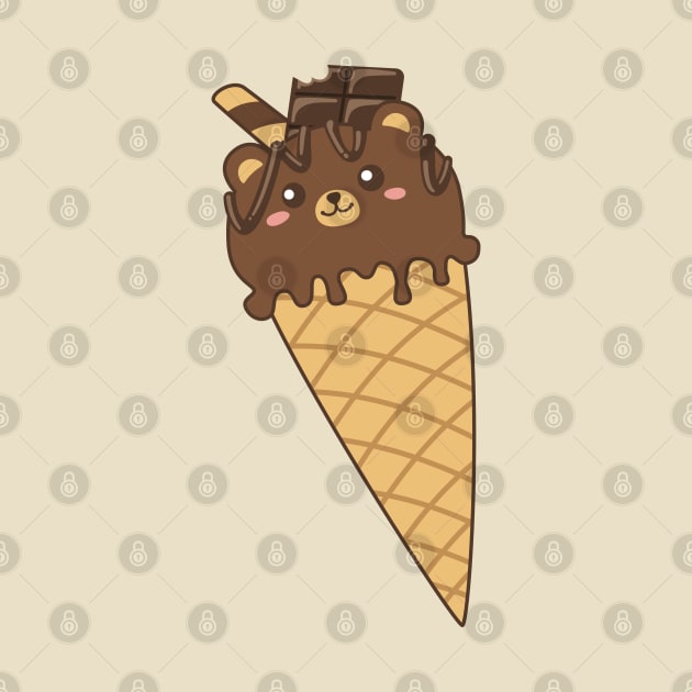 Chocolate Bear Ice Cream by ElectricFangs