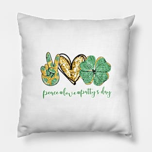 St. Patrick's Day Peace Love Pillow