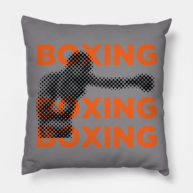 Boxing typography Pillow by lkn