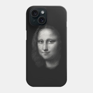 Mona Lisa in Diagonal Stripes Anamorphic Pop Art Phone Case