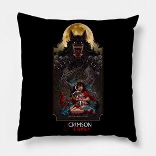 Crimson Dames: Orphan Vs. Mother Wolf Pillow