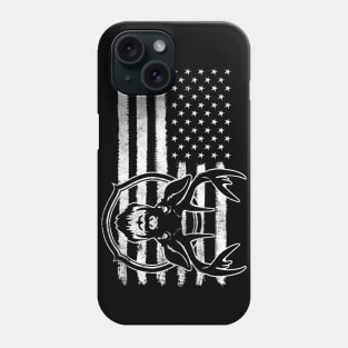 American Flag Deer Hunting Funny Gift For Hunter Phone Case