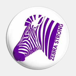 Ehlers Danlos Rare Disease Awareness Zebra Strong Purple Pin