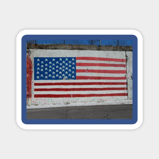 American flag graffiti Magnet by ThomasGallant