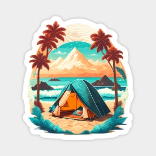 wild camping, adventurer, adventure hiking, design v16 Magnet