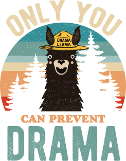 The Original Only You Can Prevent Llama Dramam Sunset Bear Smokey Parody Magnet