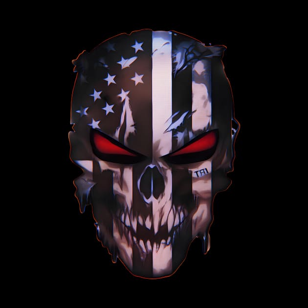 Patriot Punisher Skull by TR1 by Franky Layne Productions