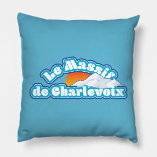 Le Massif de Charlevoix Vintage Mountain Sunset Pillow