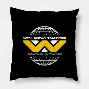 Weyland - Yutani Corp - Building Better Worlds - vintage logo Pillow