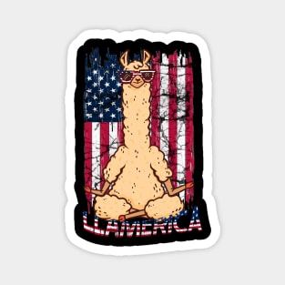 Llamerica funny llama funny alpaca america Magnet