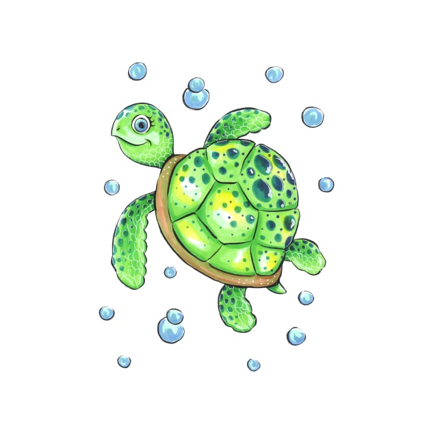 Adorable Sea Turtle by obillwon