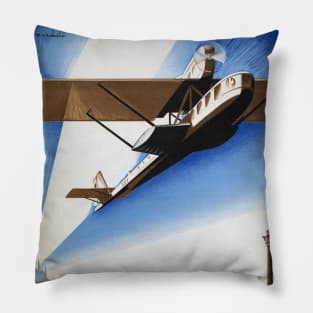 Italy Airline Vintage Poster 1924 Pillow