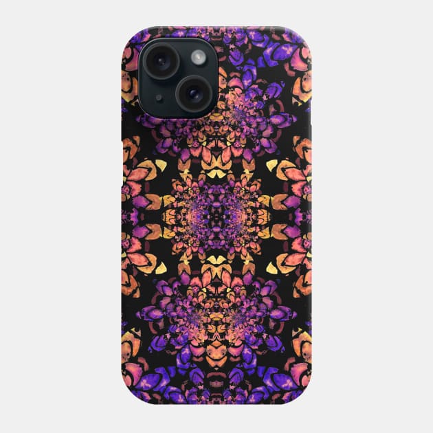 Bronze and Purple Abstract Mandala Pattern Phone Case by ZeichenbloQ