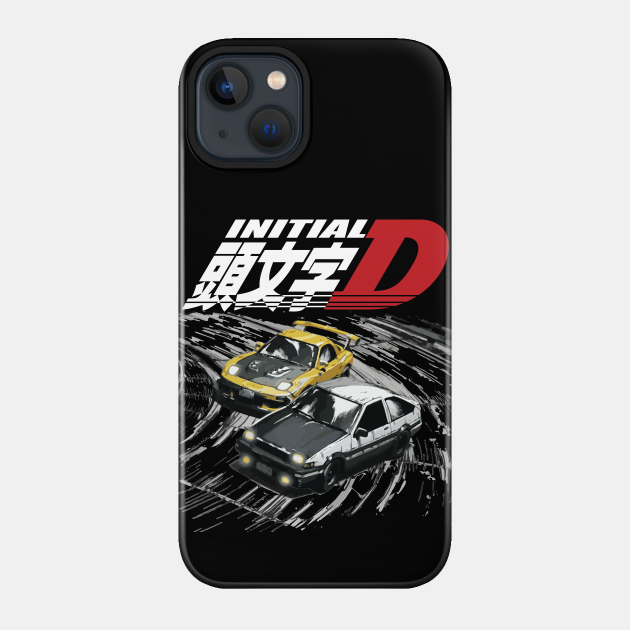 intial d downhill mountain drifting ae86 vs fd - Initial D - Phone Case