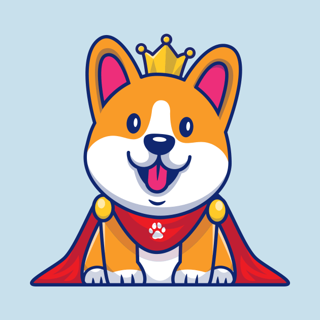 Cute King Corgi Dog Cartoon by Catalyst Labs