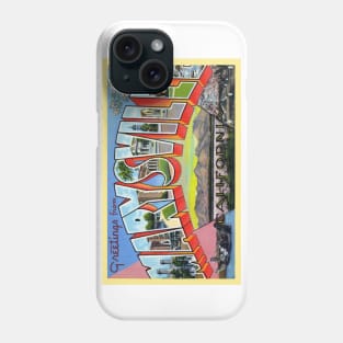 Greetings from Marysville California, Vintage Large Letter Postcard Phone Case