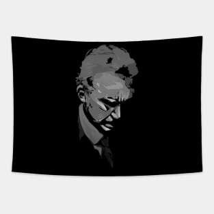 Jordan B. Peterson Grey on Black Portrait Tapestry